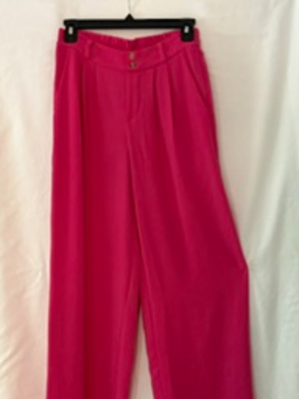 NWT Monteau Los Angeles HOT PINK  Wide-Leg, Flowy Pants  Size M